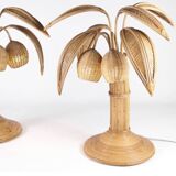 Rattan “coconut tree” lamp