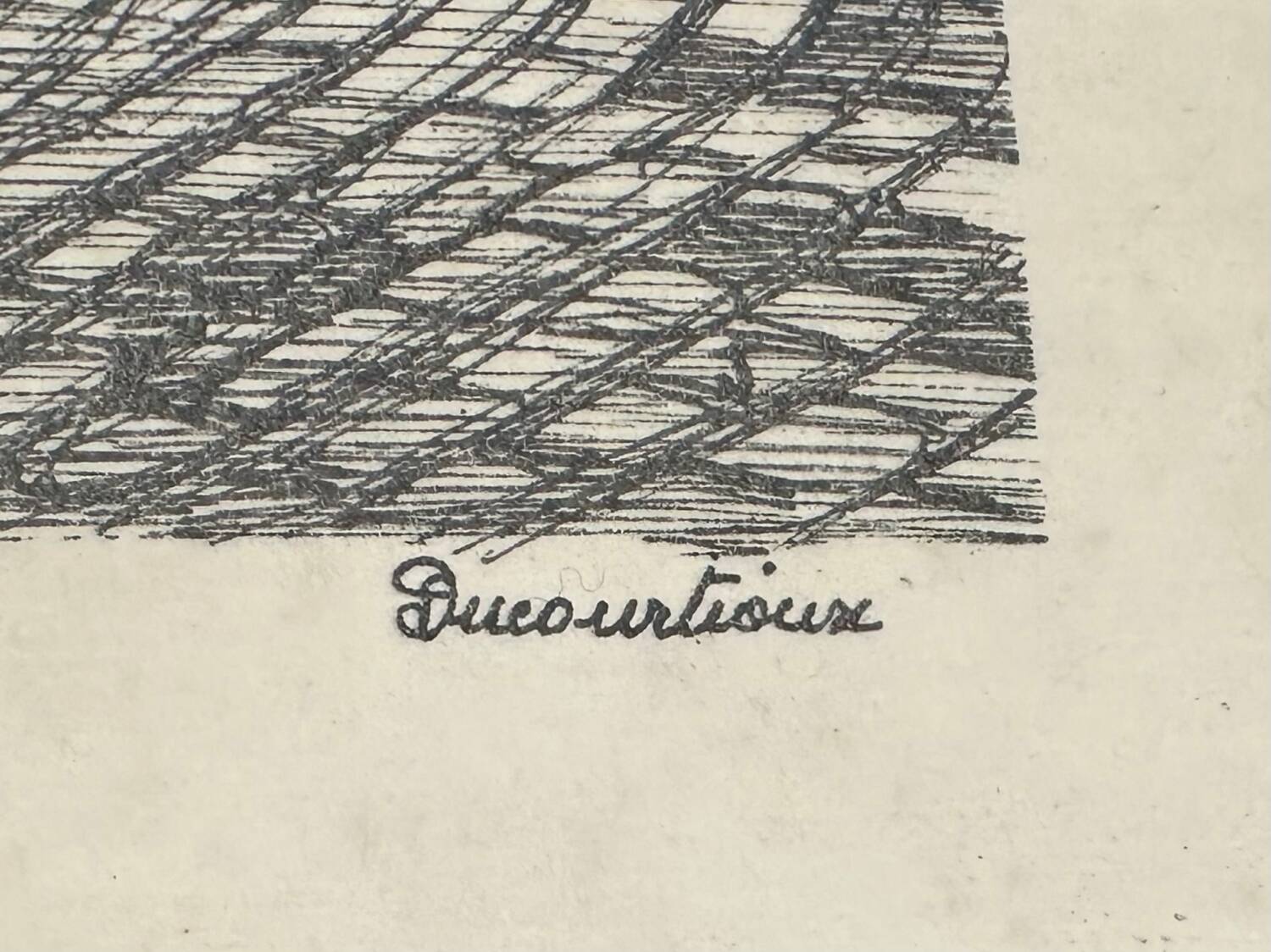Engraving on vellum of the Château d'Angers