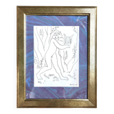 Framed table Lithograph Henri Matisse Orpheus Edition Mazenod 1945