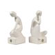 Set serre-livres homme et femme art déco style royal delft 19cm