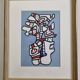 Screenprint after Jean Dubuffet framed under glass 27 cm by 32 cm