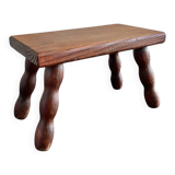 Wooden footrest stool