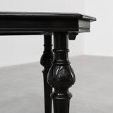 19th Century English side table with geometric wood inlay by John Taylor &