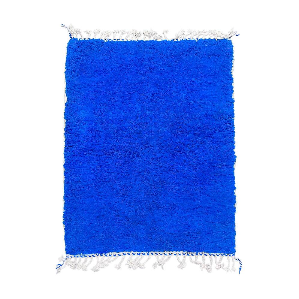 Tapis berbère Beni Ouarain bleu majorelle 1,6x1,10m