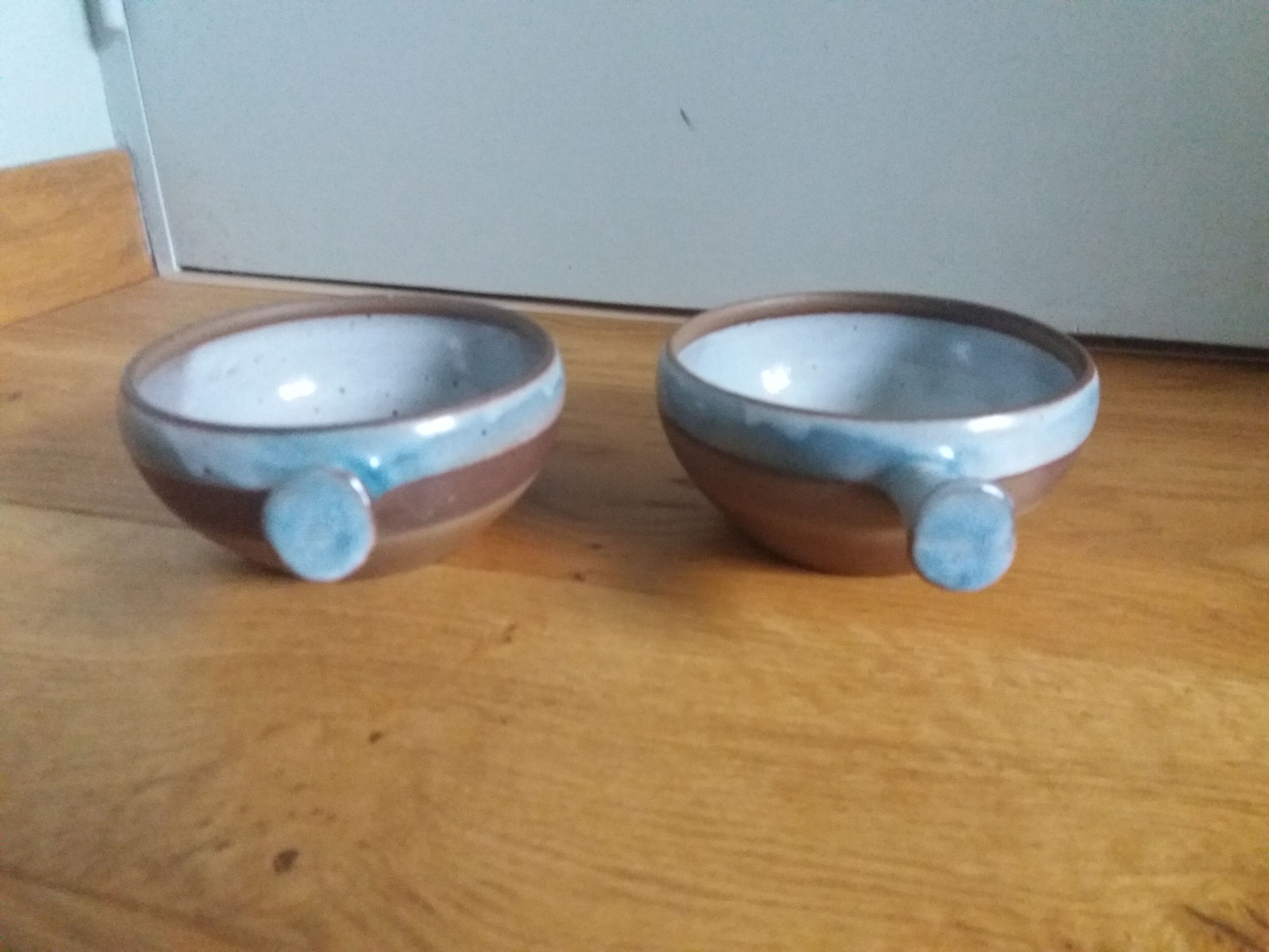 2 stoneware bowls Roger Jacques Saint Amand en Puisaye