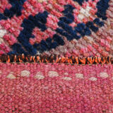 3x9 navy blue & pink turkish runner rug 79x272cm