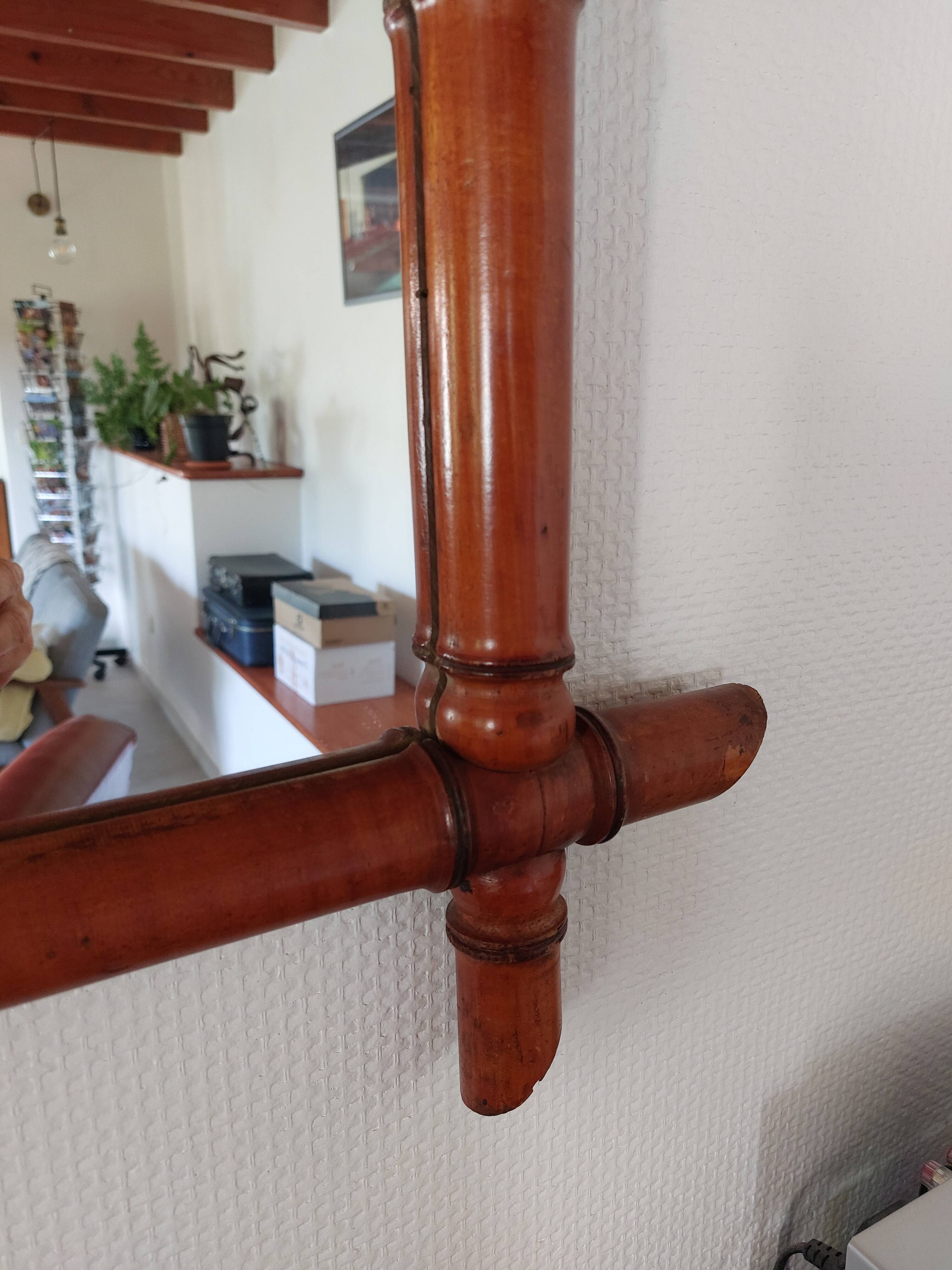 large mirror, bamboo, vintage
