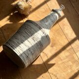 Large handcrafted bottle in glazed and marbled ceramic stoneware