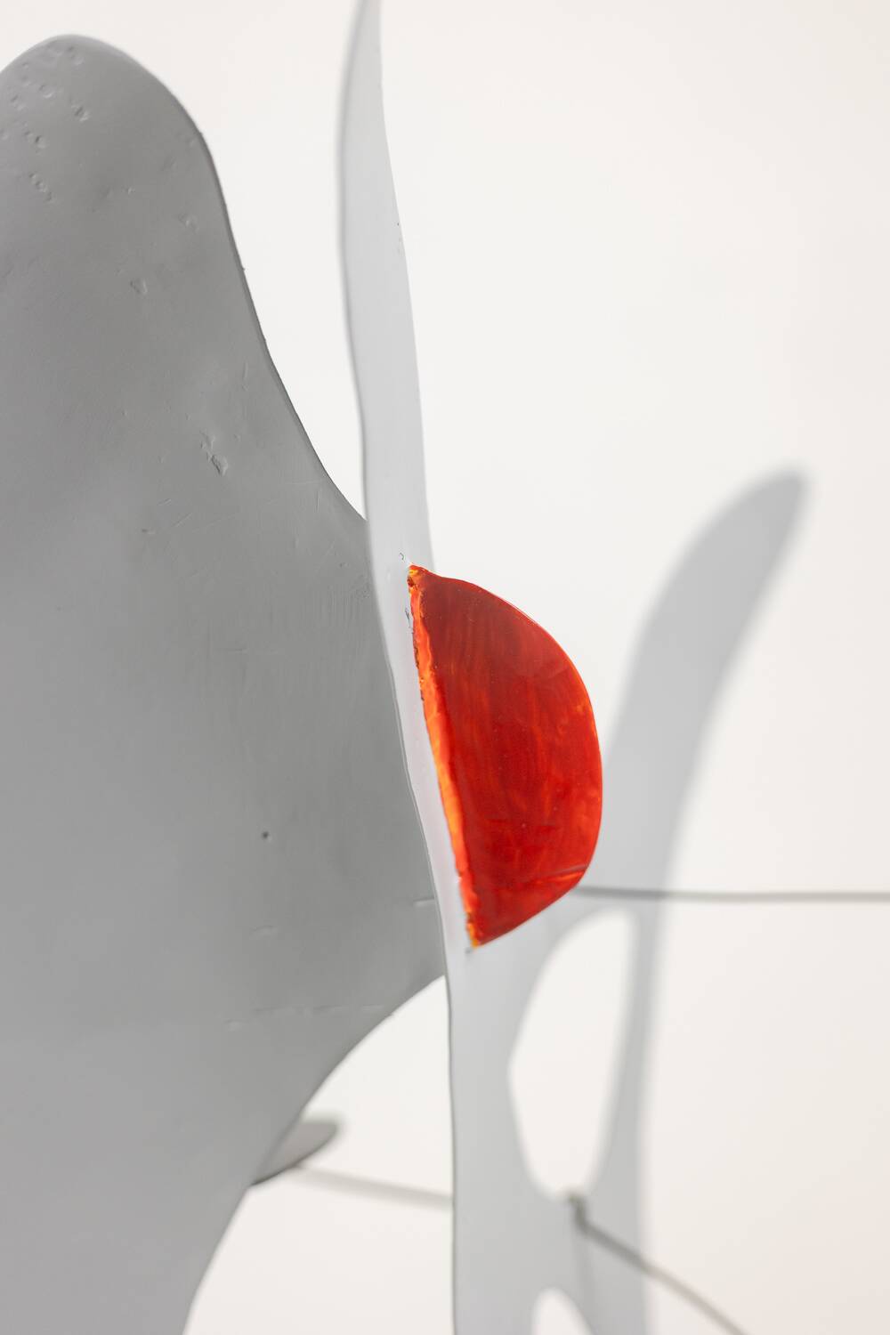 Olivier Vonet Sculpture in black, blue, and red lacquered metal. Contemporary.