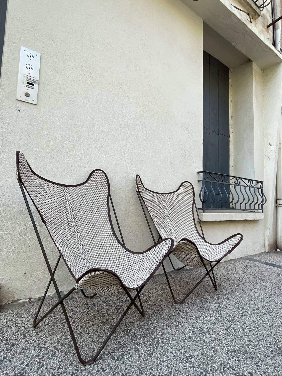 Paire de fauteuils butterfly 1960