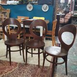 Set de 3 chaises bistrot modèle  mouette de baumann