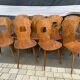 Suite de 8 chaises de bistrot Baumann vintage années 1970