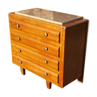 Commode vintage 1950 en bois clair