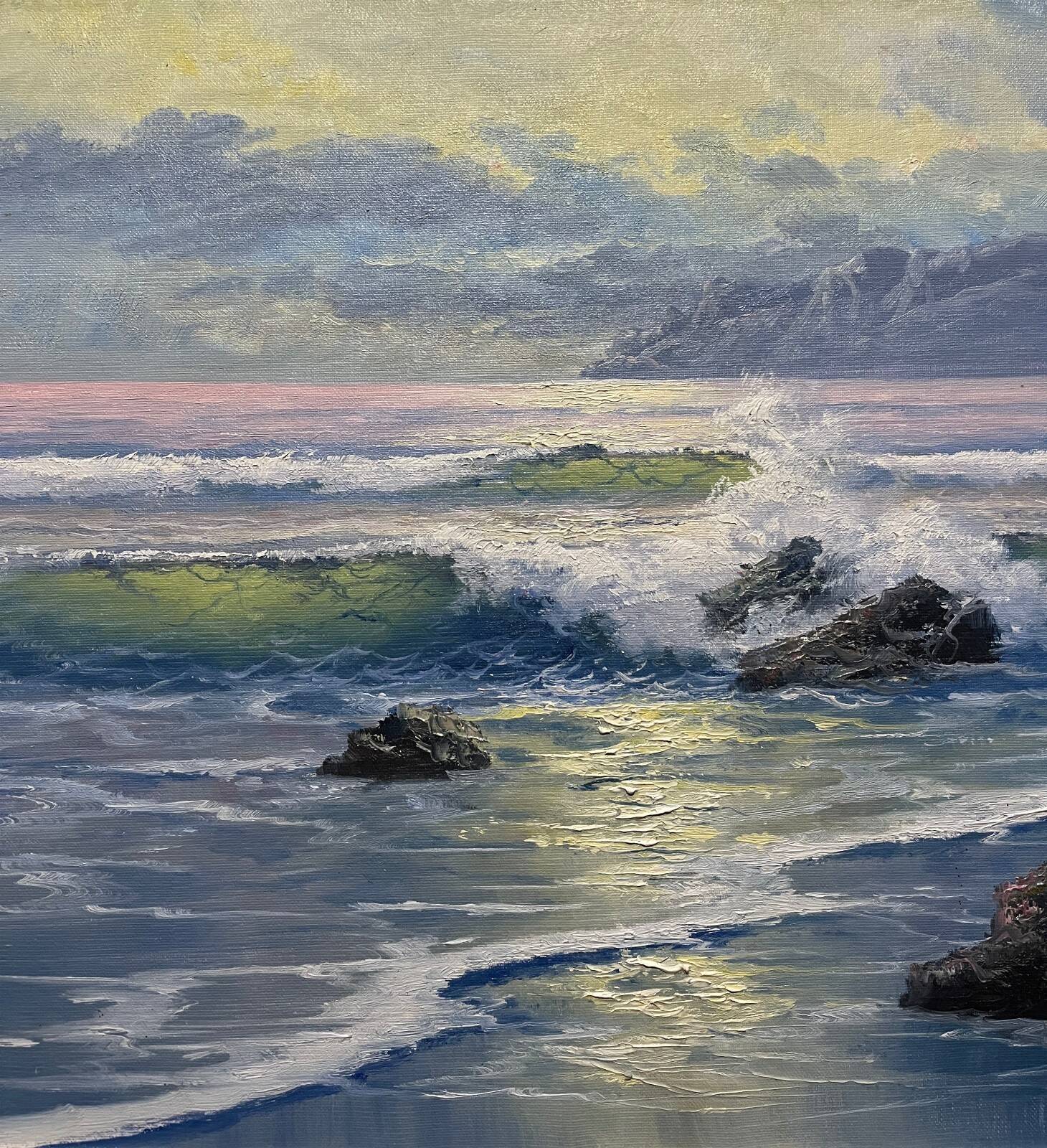 Tableau HST Marine "Wave Effect" by Roig with frame (+ certificate)