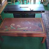Table basse laque rouge japonaise