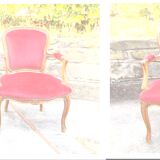 Pair of Louis XV style armchairs