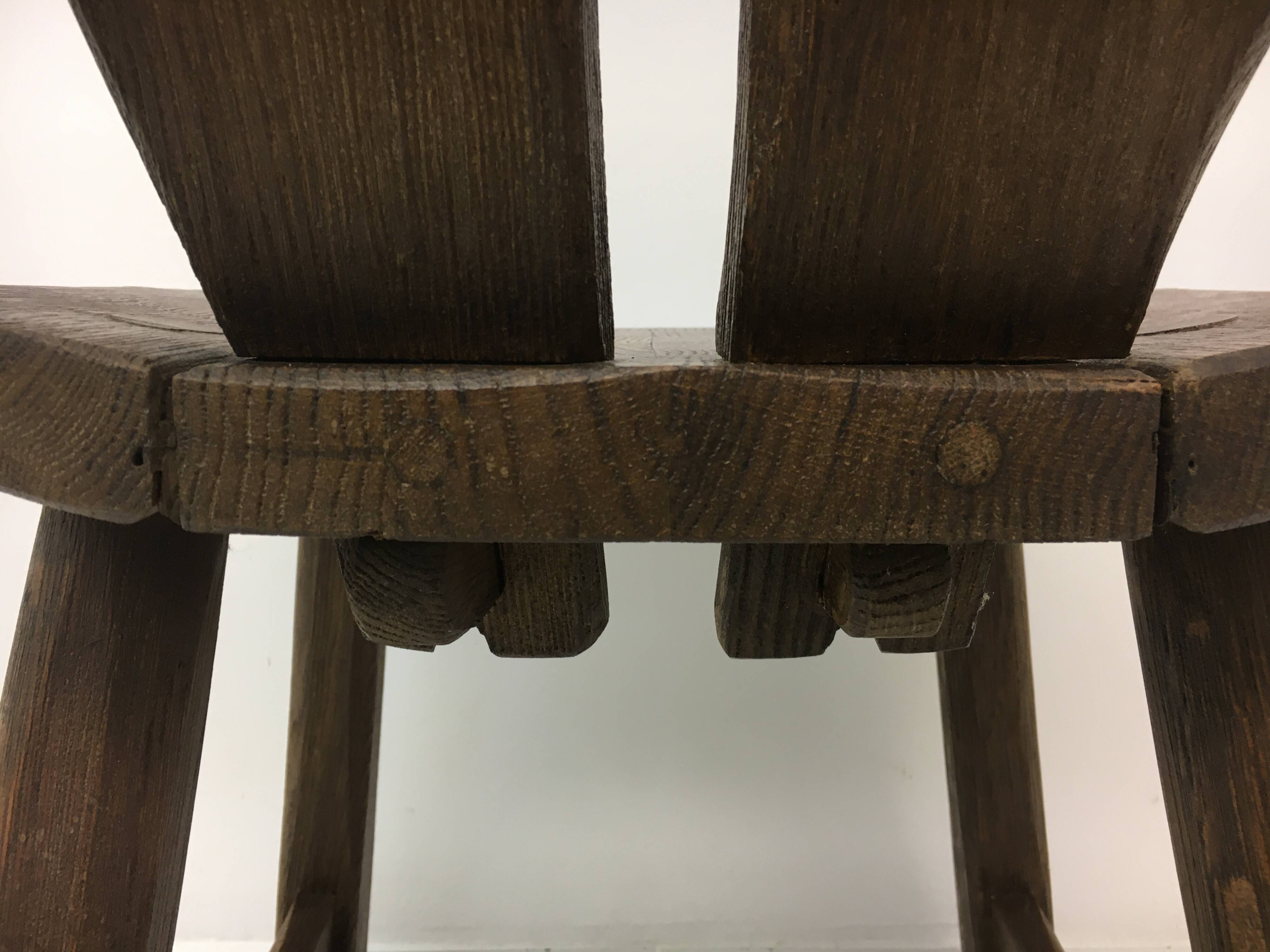 Set of 4 Belgian Brutalist Dining Chairs from De Puydt, 1970’s