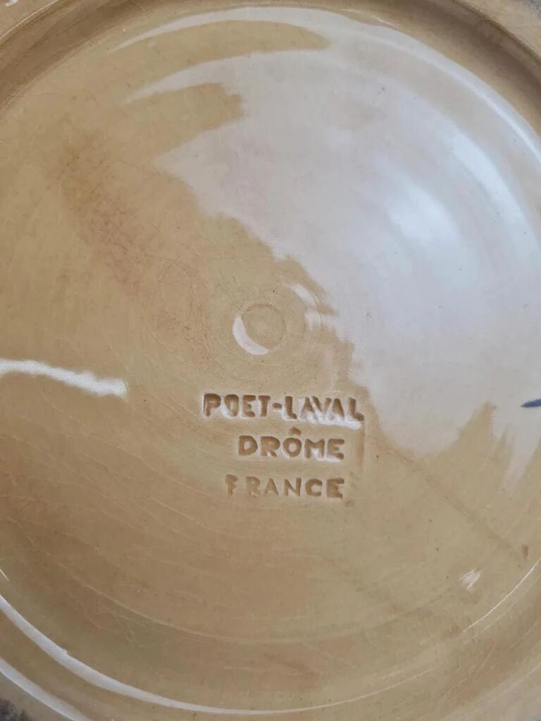 Large antique dish Poët-Laval Drôme France