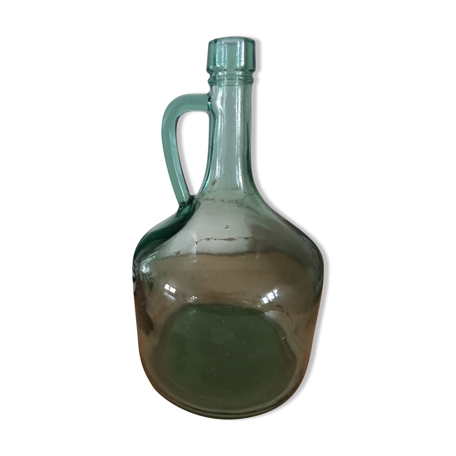 Old glass bottle green tones