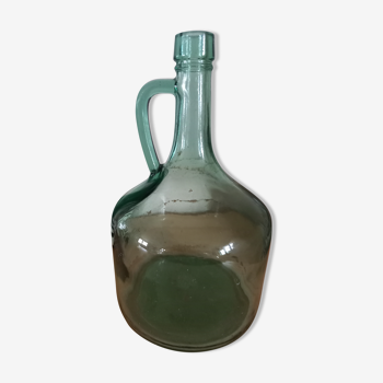 Ancienne bonbonne en verre tons vert