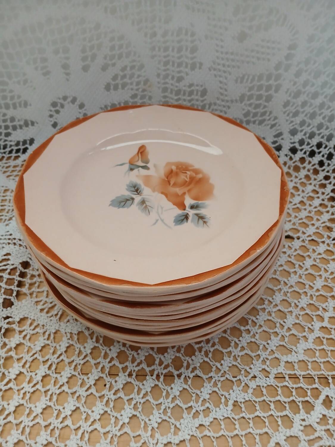 25 old Digoin and Sarreguemines plates