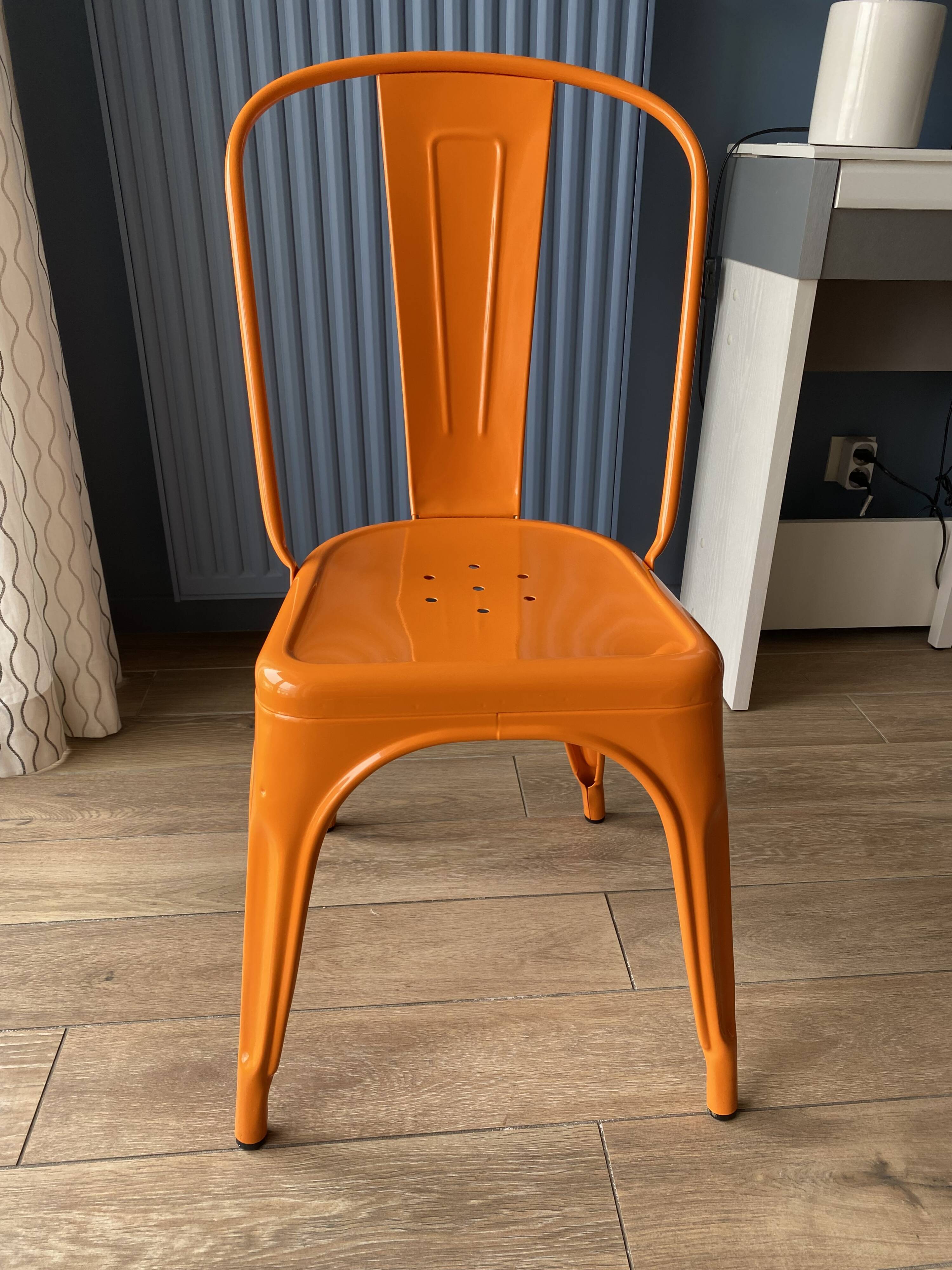 3 chairs and 1 Tolix armchair