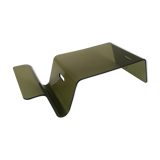 1970 smoked Plexiglas side table