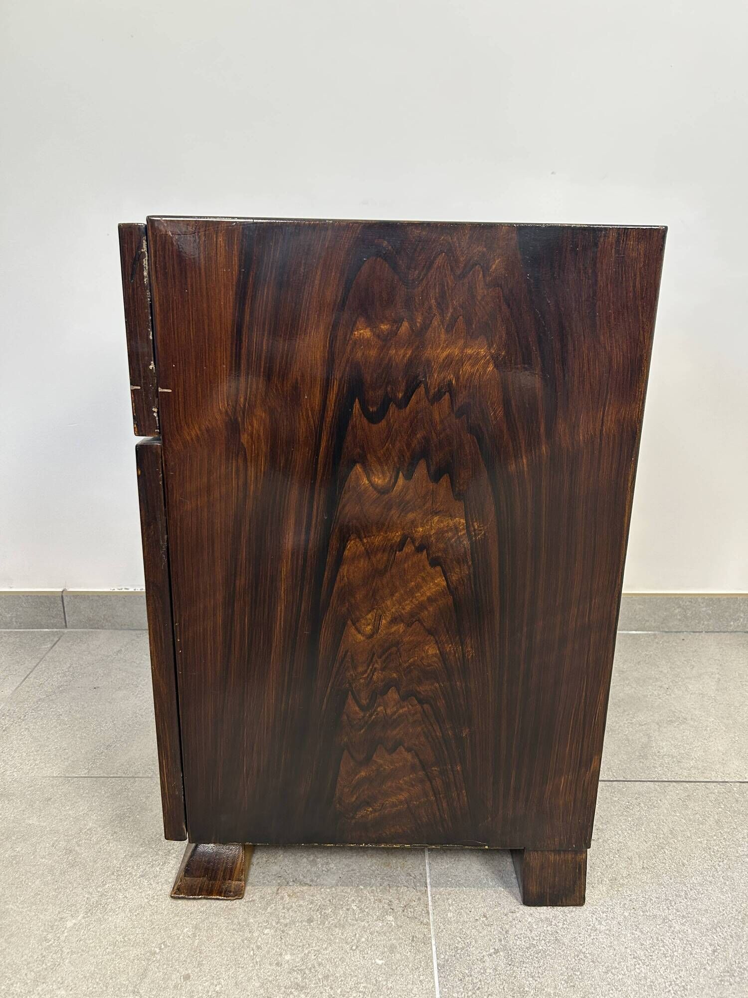 Art Deco metal bedside table