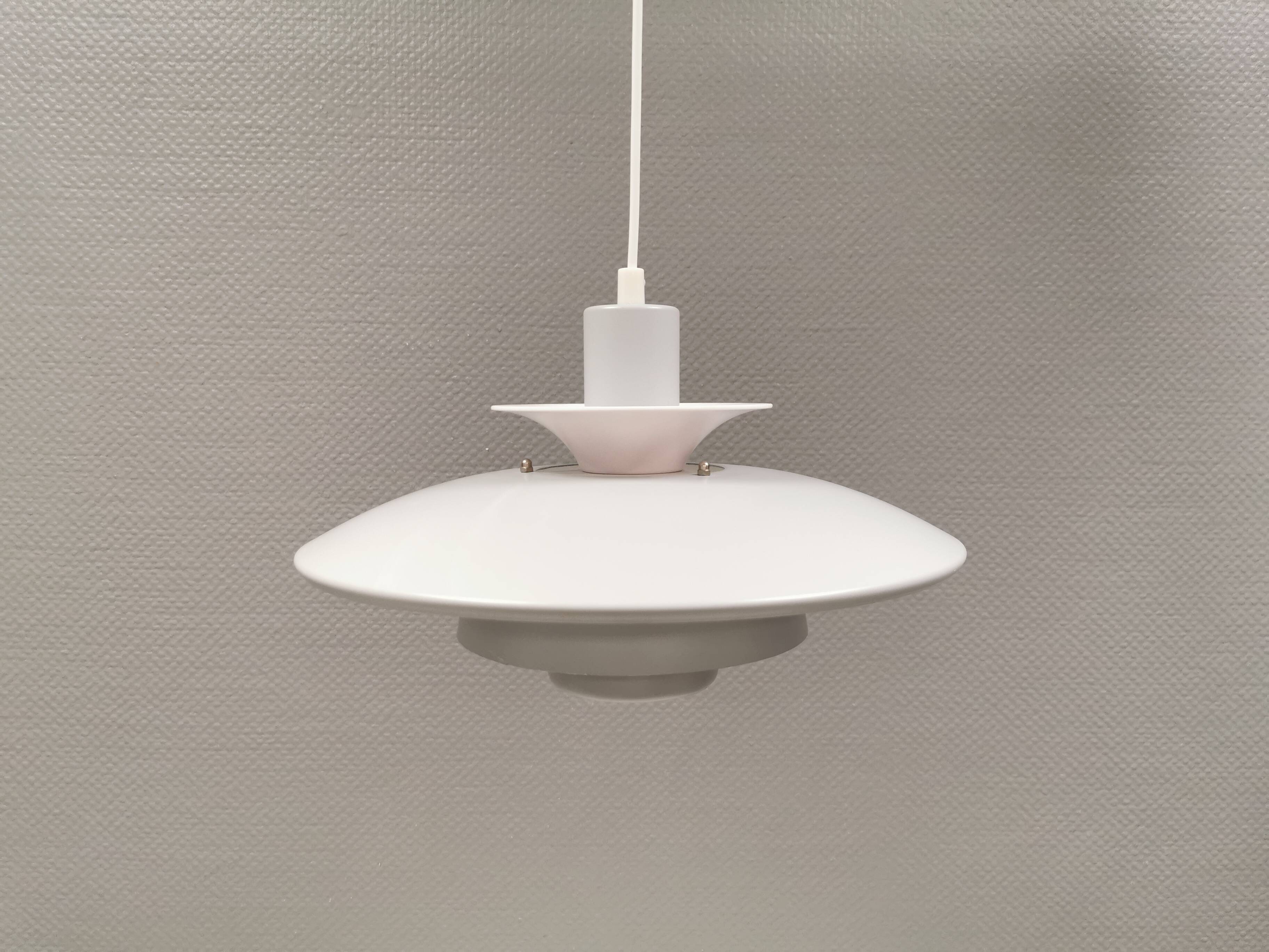 Classic Danish hanging lamp with multiple layers of shades by Lyskaer 1980s