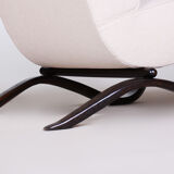 Pair of white Halabala armchairs madein 1930s Czechia by Up Zavody