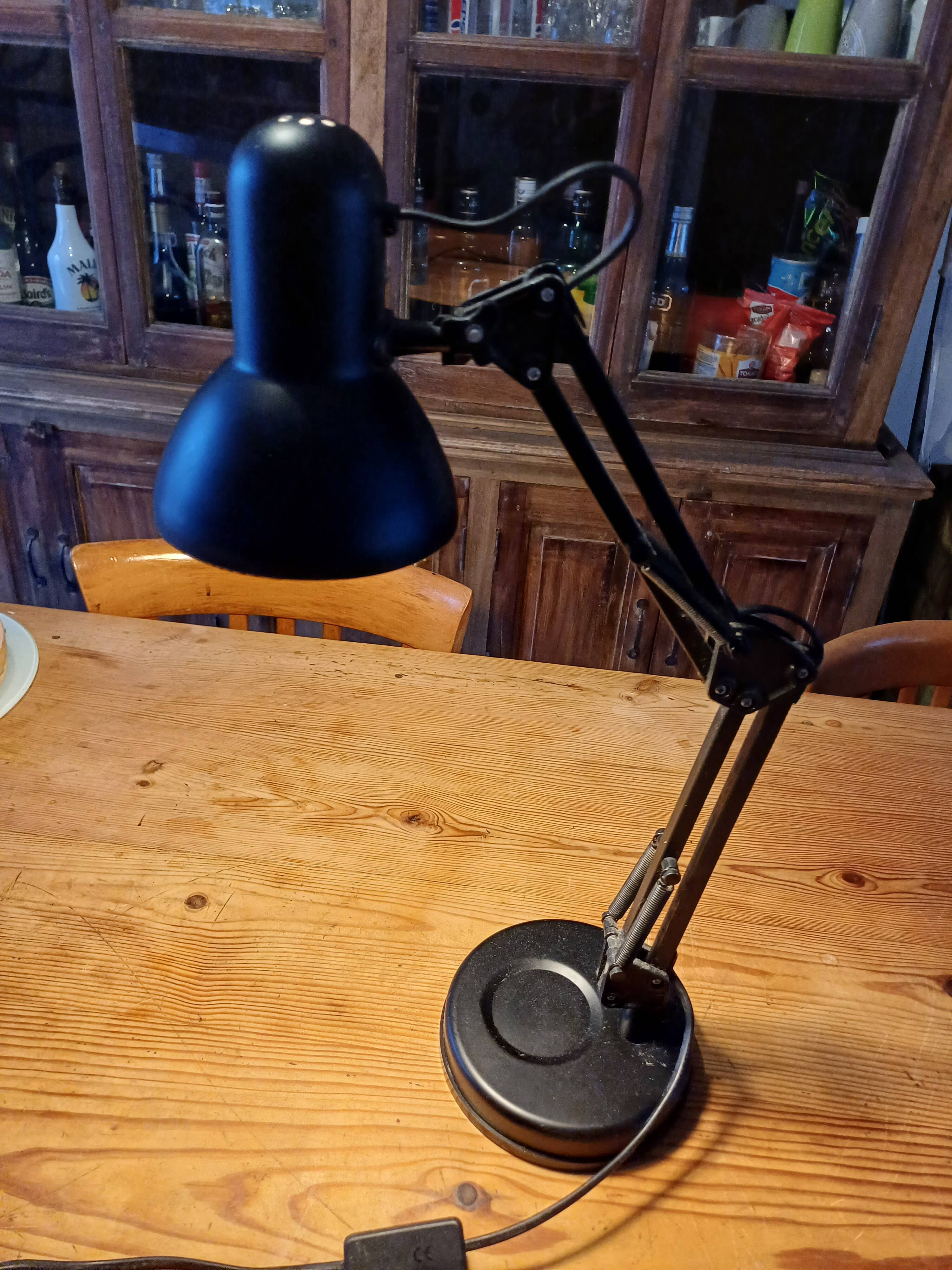 Vintage black metal desk lamp