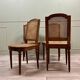 Suite Of Four Cane Chairs In Louis XVI Style Natural Wood