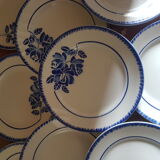 Blue ceramic plates