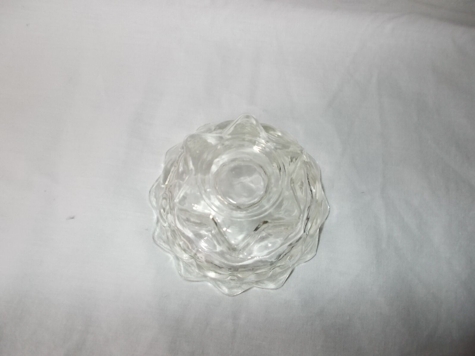 Candlestick shape in "star" crystal glass