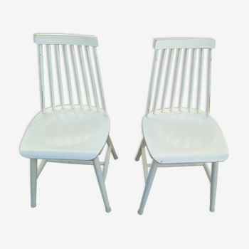 Set of 2 Ikea "Stockholm" chairs - Wood - White