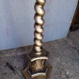 Silver carved wood floor lamp from the 1940s