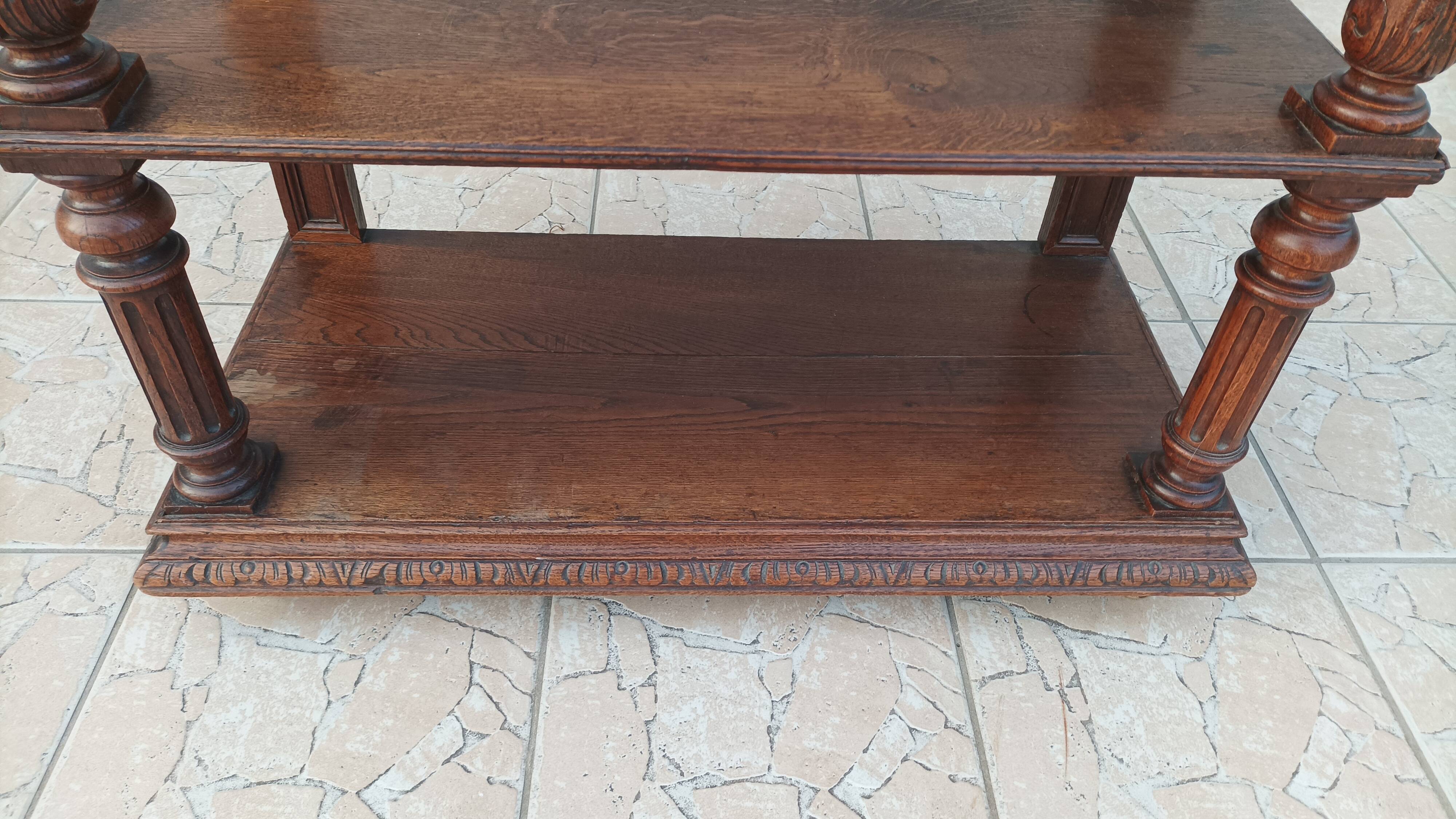 Renaissance style oak console