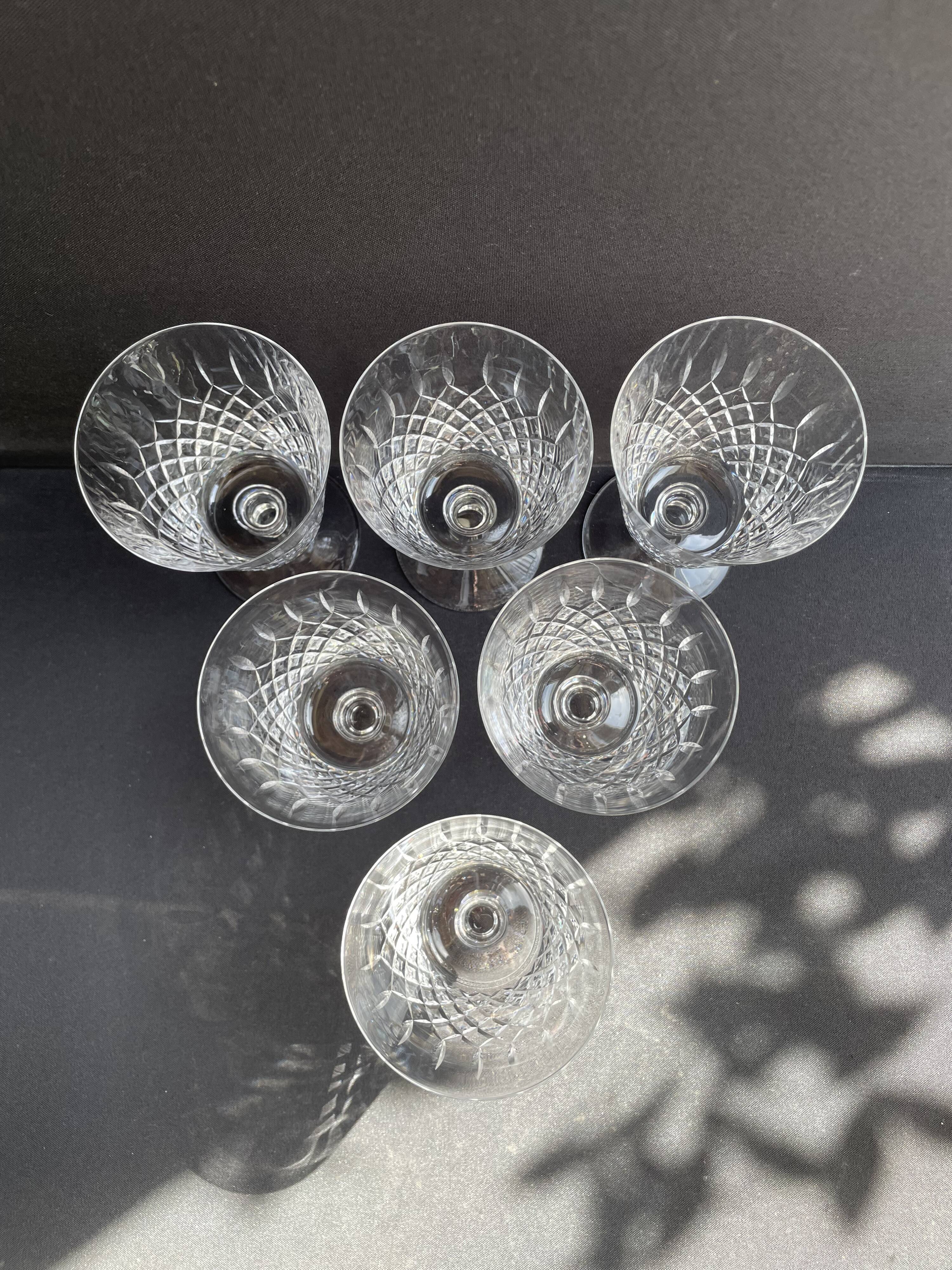 6 wine glasses – Cristallerie de Lorraine in Lemberg (1925-1997)