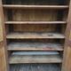 Ancienne armoire parisienne rustique patinée blanche en chêne et sapin