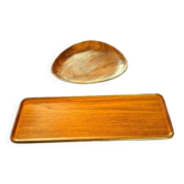 pair of teak trays - Sweden 1950s/60s