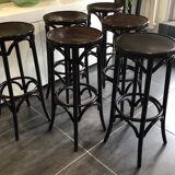 Série de 6 tabourets de bistrot