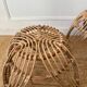 Paire de tabourets en rotin