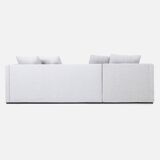 Canapé d'angle malmo gris tourterelle, design scandinave