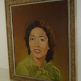 Tableau ancien 1945 peinture huile sur toile Signé