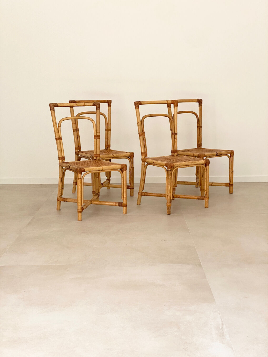 Vintage rattan canning chairs