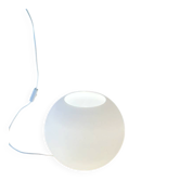 Lampe boule en verre opalin