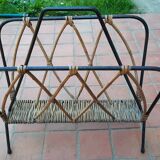 Metal and wicker magazine door