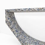 Italian-designed "Arcata" Console Table White Terrazzo Marble by Domus Stud