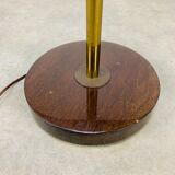 Scandinavian teak and brass floor lamp 60s