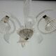 Art Deco Murano Glass Three-Arm Chandelier, Italy, 1940s